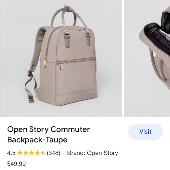 Grey and Gold backpack - Picture 5 of 7